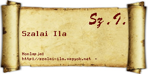 Szalai Ila névjegykártya